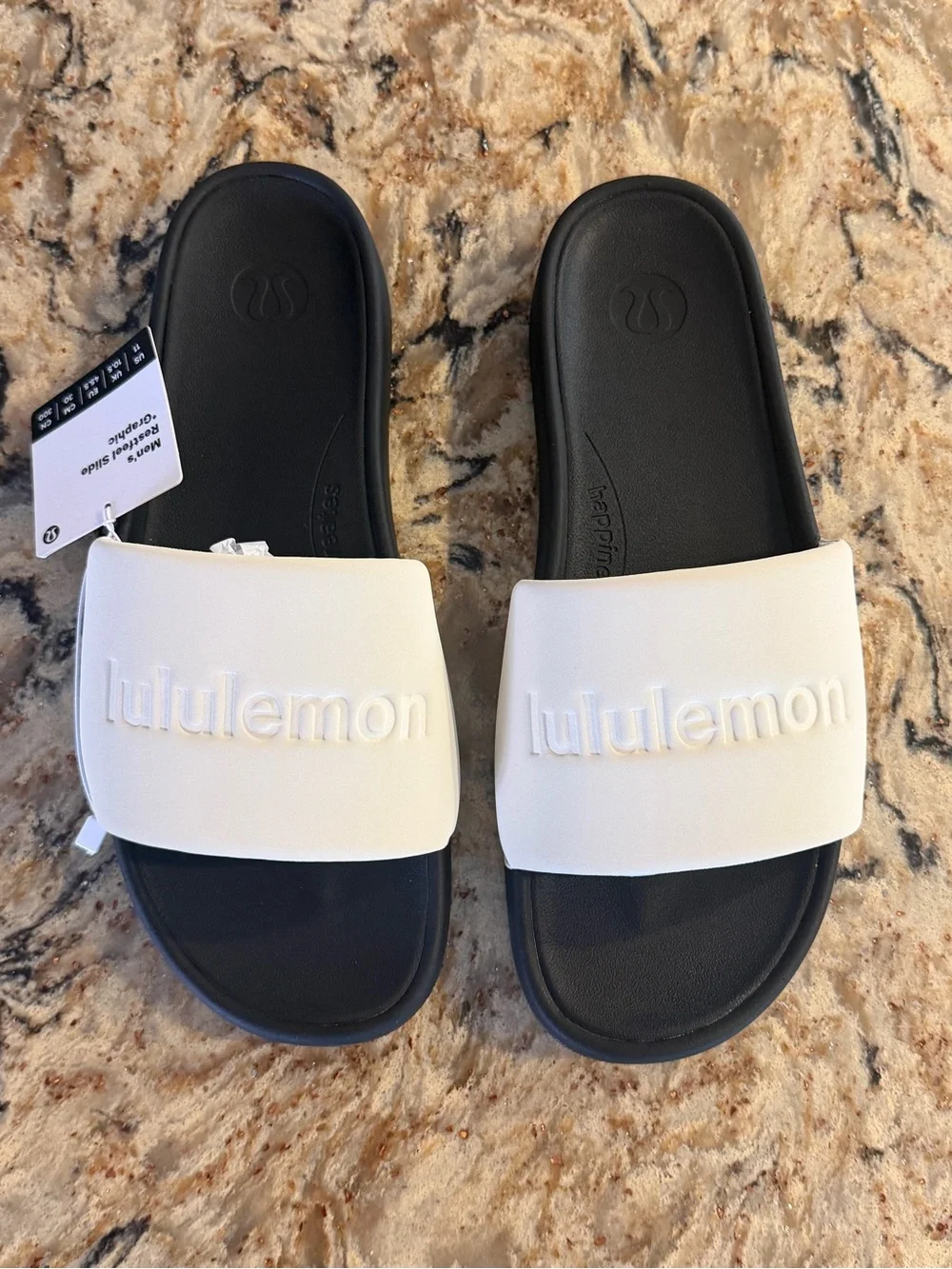 Lululemon Men’s Slide Sandals - Black & White